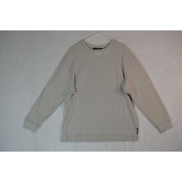 Eddie Bauer Men's XL Cream Thermal Crewneck Waffle Long Sleeve Shirt - Picture 1 of 13
